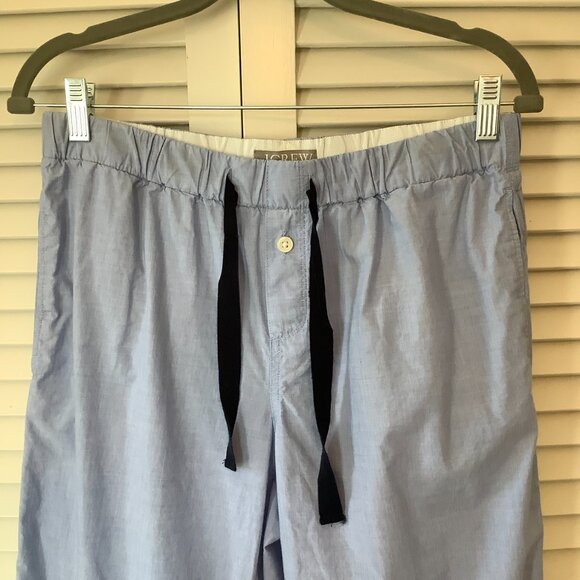 J. Crew women's pajama set XS blue short sleeve shirt pants 100% cotton - Picture 5 of 16